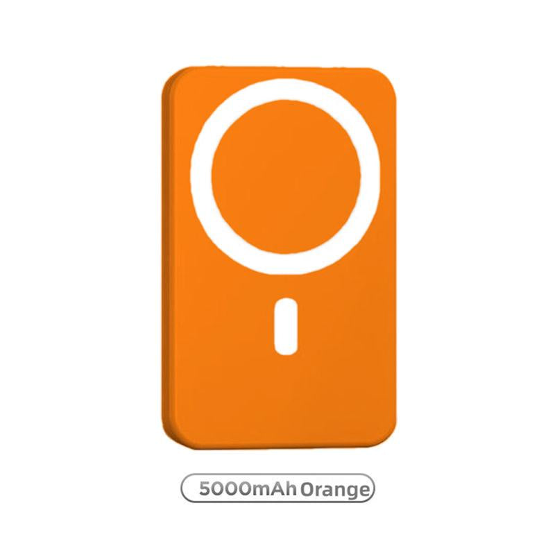 Magnetic Wireless Power Bank 5000Mah, Magsafe-Compatible Portable Charger, up to 15W Wireless Charging, USB-C PD up to 20W, Slim Mini Battery Pack for Iphone 12–17 & Qi Android Devices (Ring Included)