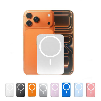 Magnetic Wireless Power Bank 5000Mah, Magsafe-Compatible Portable Charger, up to 15W Wireless Charging, USB-C PD up to 20W, Slim Mini Battery Pack for Iphone 12–17 & Qi Android Devices (Ring Included)